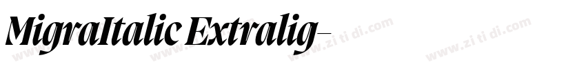 MigraItalic Extralig字体转换